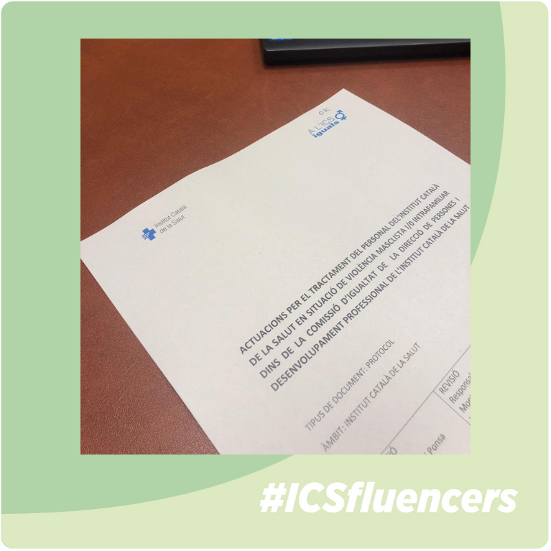 icscat's tweet photo. @Vanessi3 #ICSfluencers @Vanessi3 :
"Avui validem al grup de treball d'igualtat el protocol d'actuacions del personal de l'ICS en situació de violencia masclista i/o intrafamiliar" #S6VG #alicsiguals https://t.co/dPjO0dfvfJ
