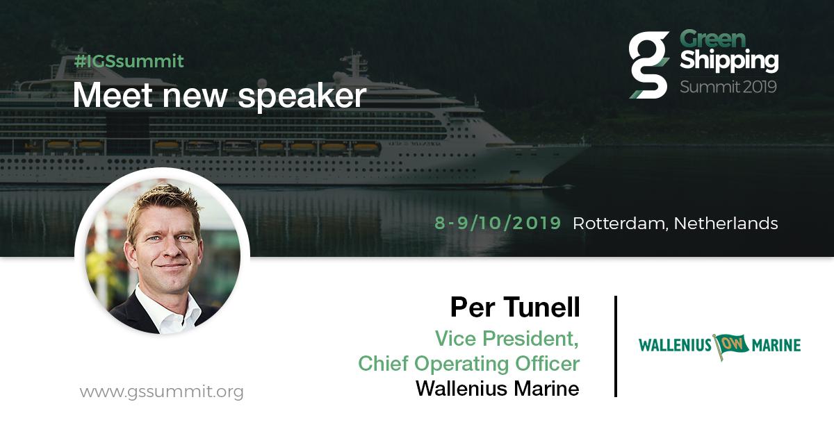 GreenMaritime's tweet photo. Latest addition to the 4th #IGSsummit speaker lineup is Per Tunell! This Naval Architect has worked in the shipping industry for more than 20 years and is the Vice President & Chief Operating Officer of @WalleniusMarine.
Meet him in Rotterdam on 8-9 Oct: https://t.co/9IB8EMi3Gk https://t.co/CwsUtzxda2