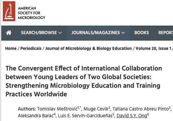 David Ong (@davidsyong) on Twitter photo Young leaders of two microbiology societies, who represent the interests of young members within <a href="/ESCMID/">ESCMID</a> and <a href="/ASMicrobiology/">ASM</a>, share their common objectives and activities to improve the quality and quantity of education in medical microbiology, <a href="/TAESCMID/">Trainee Association of ESCMID</a> asmscience.org/content/journa… Young leaders of two microbiology societies, who represent the interests of young members within <a href="/ESCMID/">ESCMID</a> and <a href="/ASMicrobiology/">ASM</a>, share their common objectives and activities to improve the quality and quantity of education in medical microbiology, <a href="/TAESCMID/">Trainee Association of ESCMID</a> asmscience.org/content/journa…