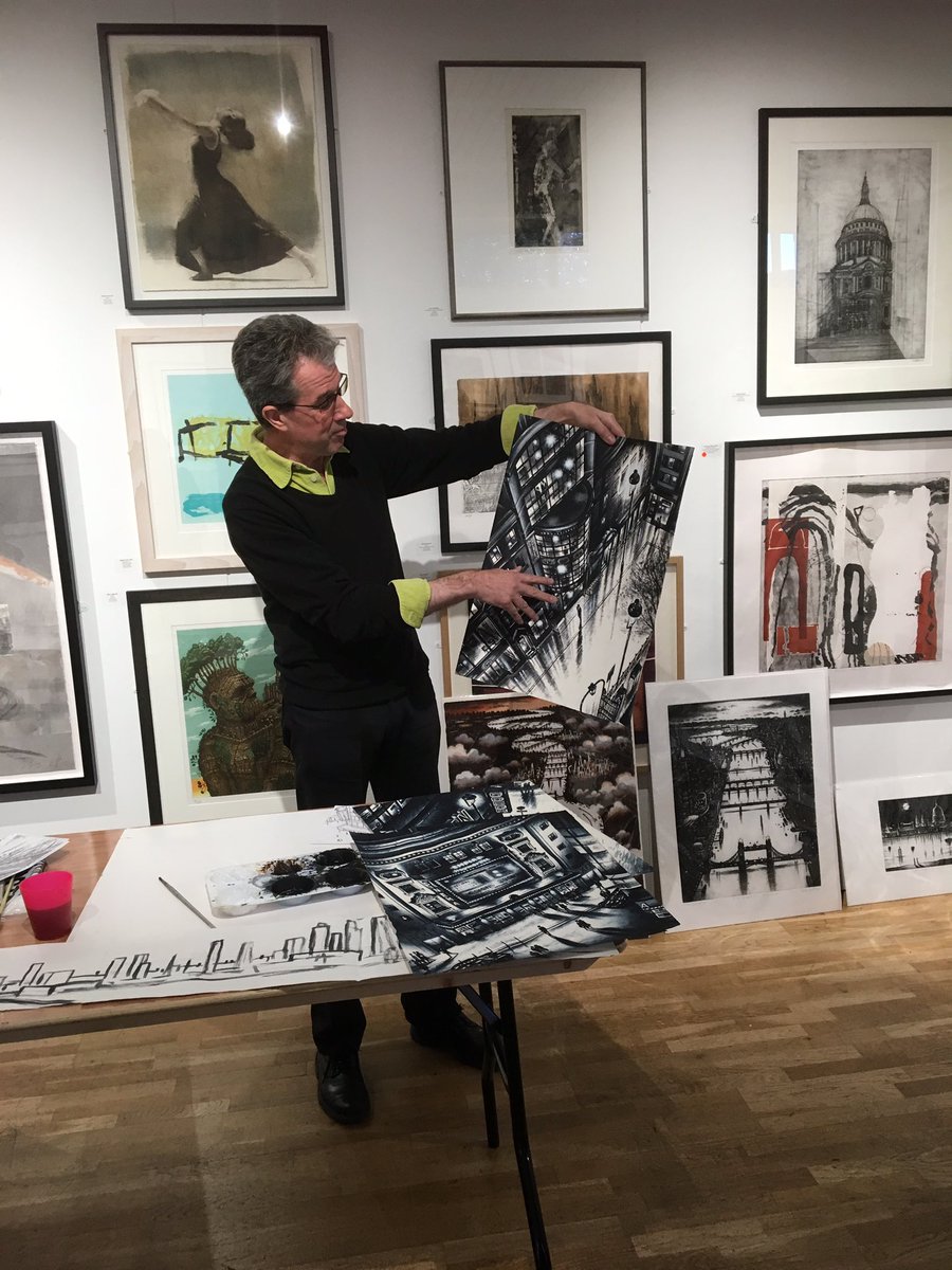 JillLeman's tweet image. #BanksideGallery #JohnDuffin #artist #printmaker #skill #technique #RE The excellent and articulate John Duffin talked about his work at Bankside Gallery last night