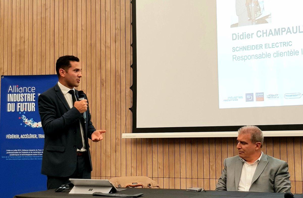 <a href="/philippe_rampal/">Philippe Rampal</a> "Savoir aussi jouer avec les capteurs existants et incrémenter la sécurité avec le bonne chaîne de valeur de transport de la donnée vers nos infrastructures d'hébergement."
#IndustrieDuFutur #UIMMAlpesMéditerranée Istres