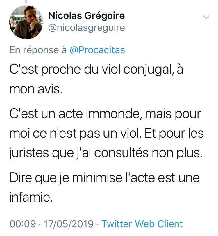 YaelMellul's tweet photo. On fait quoi quand un (sale) type comme Nicolas Gregoire avoue tranquillement dans son livre, avoir commis un viol ? Eh bien on fait un signalement au parquet. https://t.co/TQJ618L7HJ