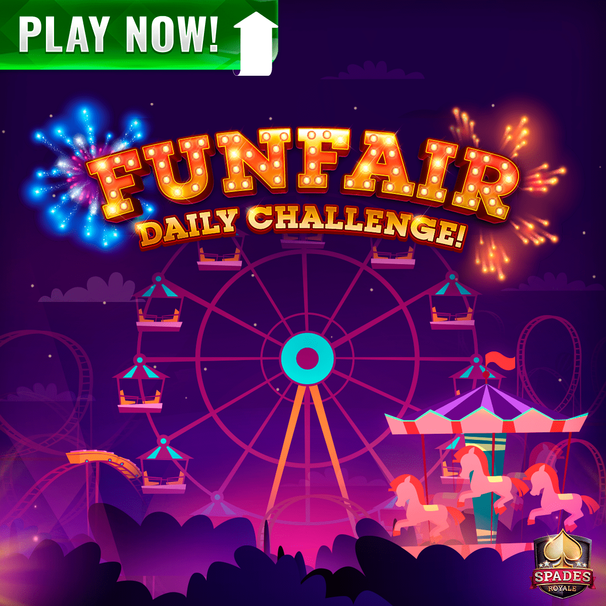 Spades_Royale's tweet photo. 😍🥳 FUNFAIR Challenge 🏆🏆
Collect 100 Tricks to OWN the Challenge and WIN a HUGE PRIZE 🤩🤟
SHARE NOW to Collect FREE COINS - https://t.co/NWwGBZv0SJ 
#spades #spadesgame #spadegame #spadesgames #dwade #dwyanewade #cardgame #cardgames https://t.co/DgRv3XDPXz