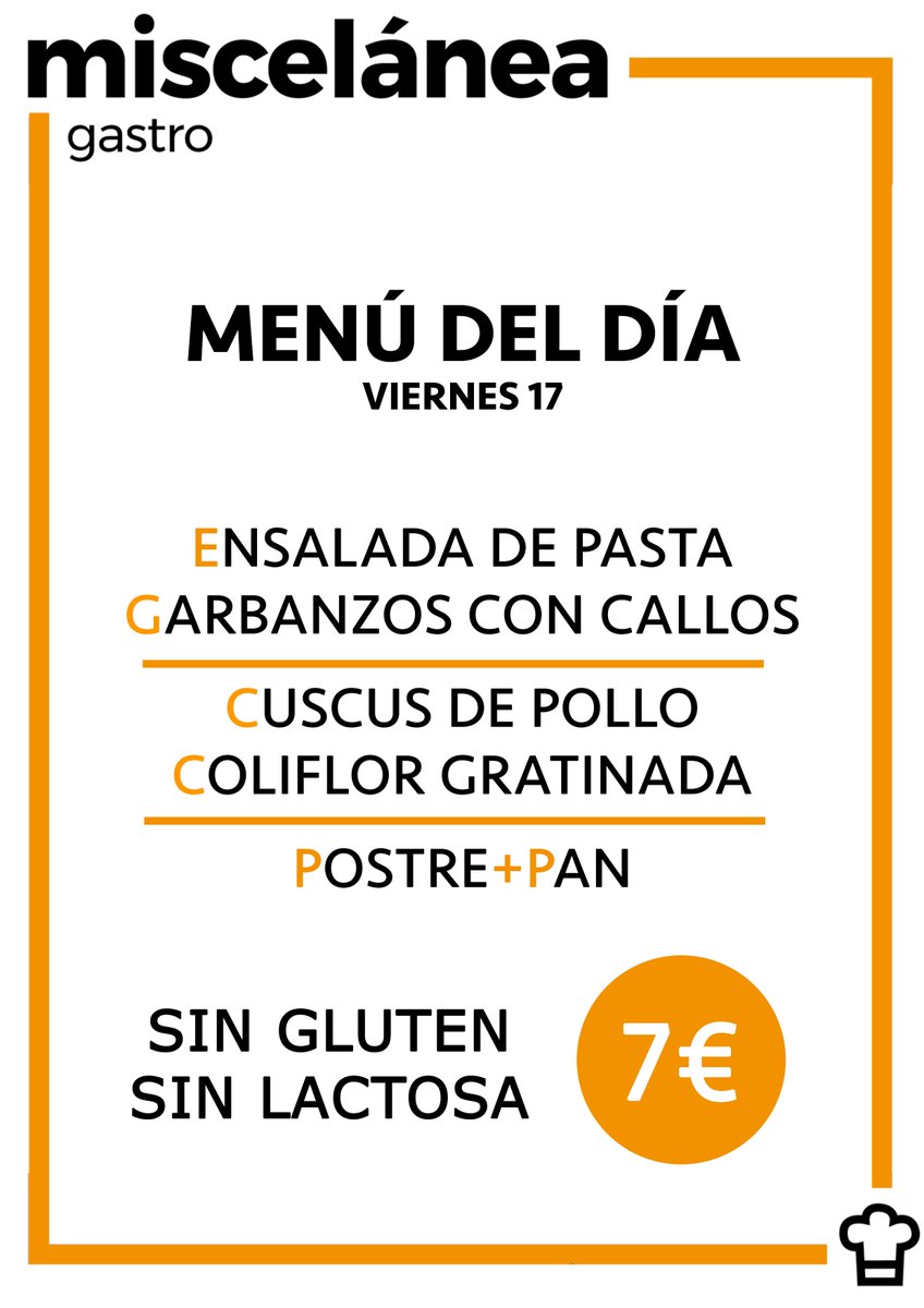 Miscelanea_G's tweet photo. Menú y propuestas para hoy viernes: https://t.co/CHEuQIkNTs