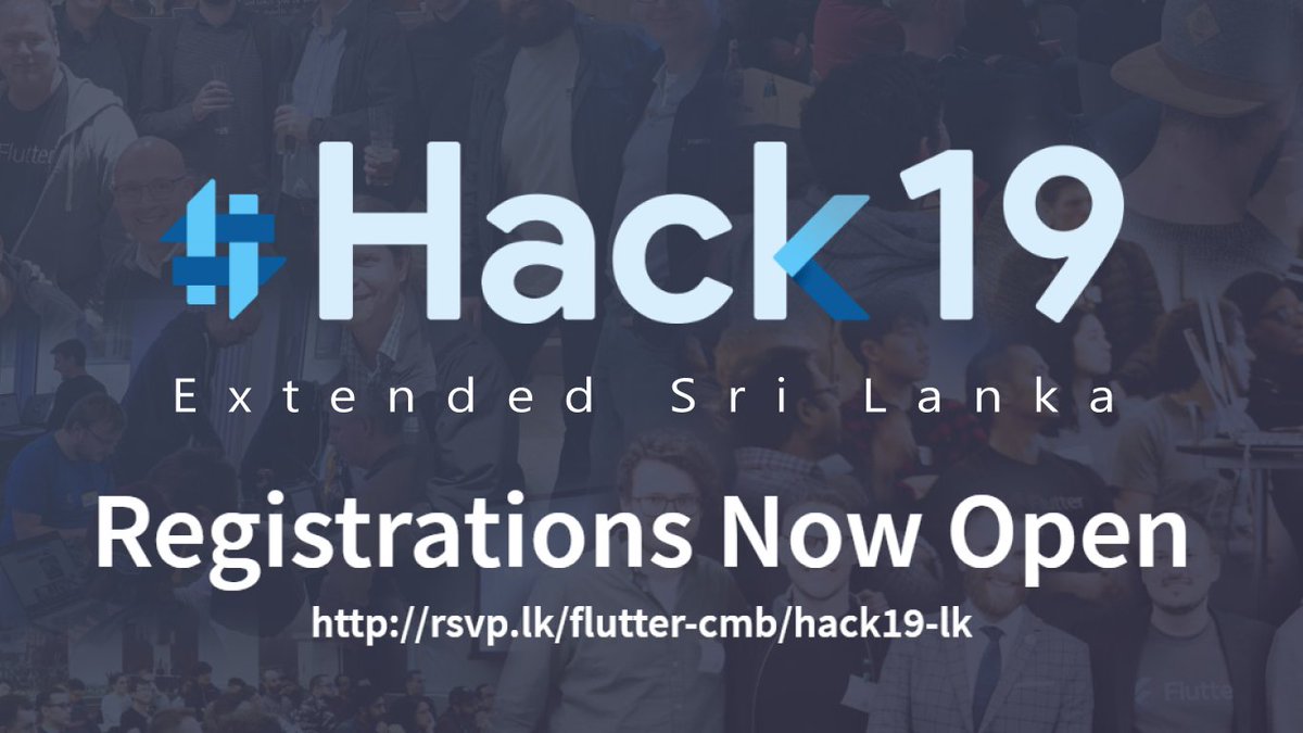 FlutterCMB's tweet image. Here you go... we opened registrations as the one and only hub for Sri Lanka.
Register your team now.
rsvp.lk/flutter-cmb/ha…
#flutterCMB #flutter #Hack19ExtendedSriLanka