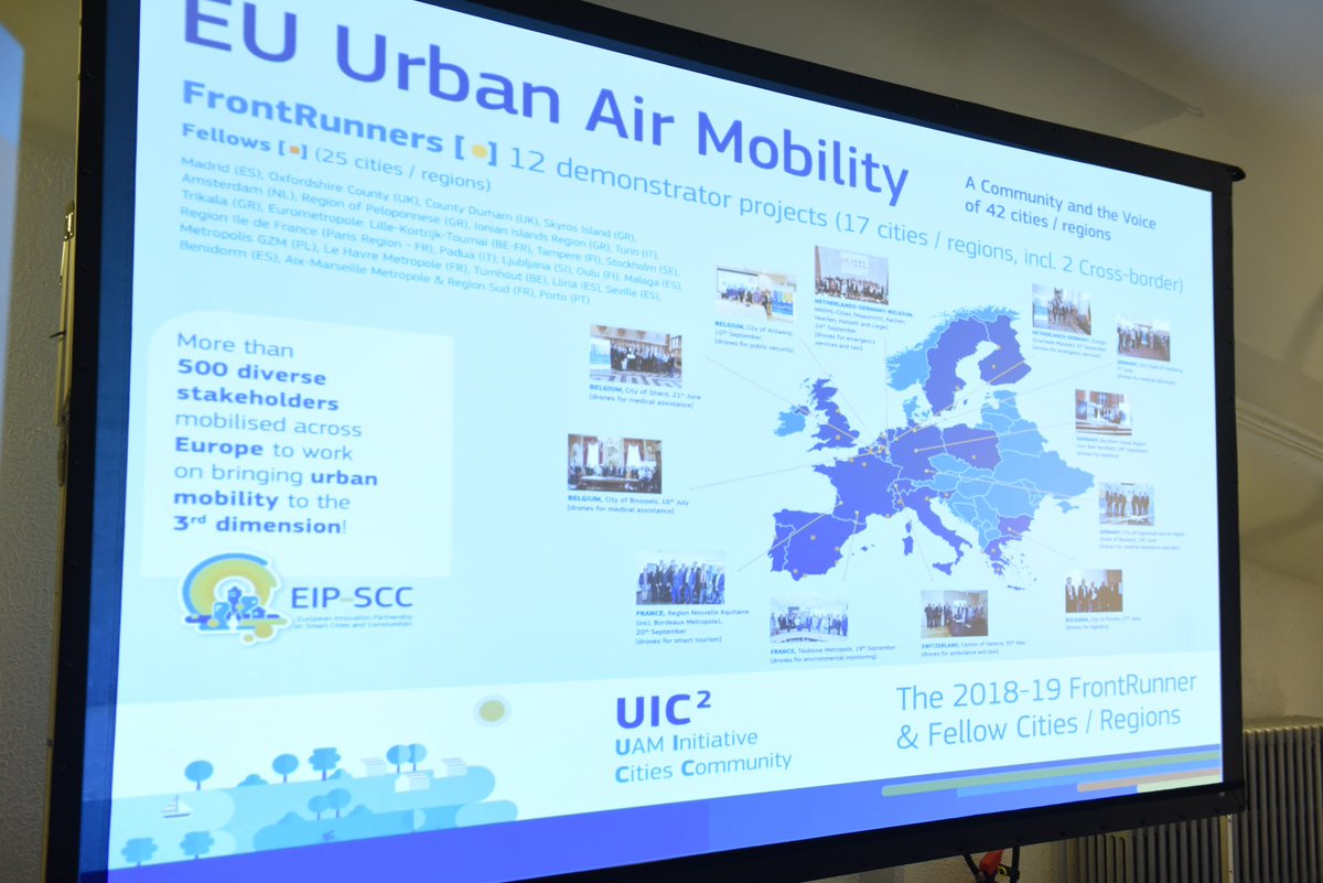 EUSmartCities's tweet photo. Following the Amsterdam workshop of November 2018, this workshop is for the engaged cities of the initiative on Urban Air Mobility to advance in the work of the Task Forces and continue the integration of Urban Air Mobility into the smart urban mobility environment.
#EIPSCC19 https://t.co/mS3lyzrcQu