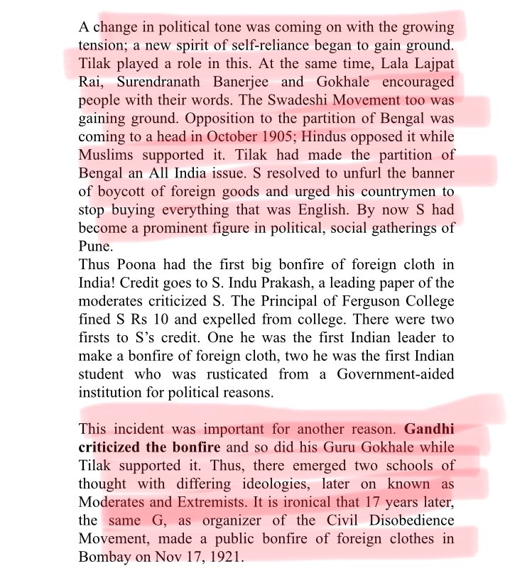 4/n On October 7, 1905, Savarkar staged his first dissident act when he incited a group of students to burn a pile of foreign clothes. He was first Indian Political leader to call for Swadeshi. He was 22 then. Cc  @Sanjay_Dixit