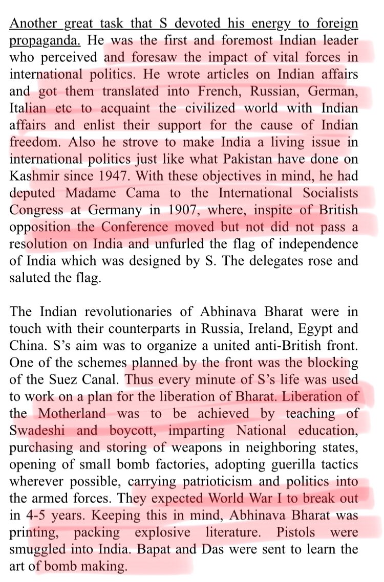 15/n Savarkar was the first Indian leader to invest the problem of Indian independence with international importance. Ref for 15/n & 16/n:Life of Swatantryaveer Vinayak Damodar Savarkarby Dhananjay Keer​, Ch 3, Paragraph 9-12