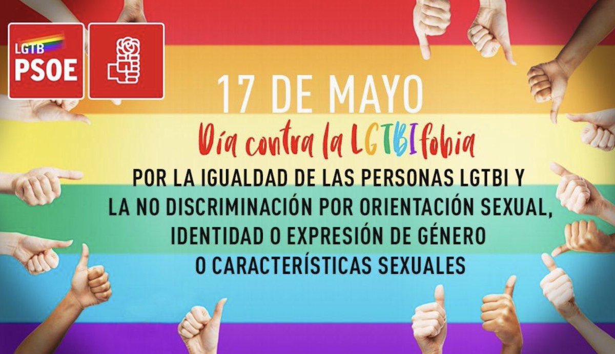 MariaMarquez_R's tweet photo. Lamentamente, hoy, en muchas partes del mundo hay personas que sufren acoso, agresiones, incluso se juegan la vida por amar libremente. 

Defendamos el derecho a la diferencia pero JAMÁS la diferencia de derechos. 🏳️‍🌈👩‍❤️‍👩👨‍❤️‍👨👩‍👩‍👧‍👦👨‍👨‍👧‍👦❤️

#DíaInternacionalContraLaLGTBIfobia https://t.co/PbNZiBgGl6