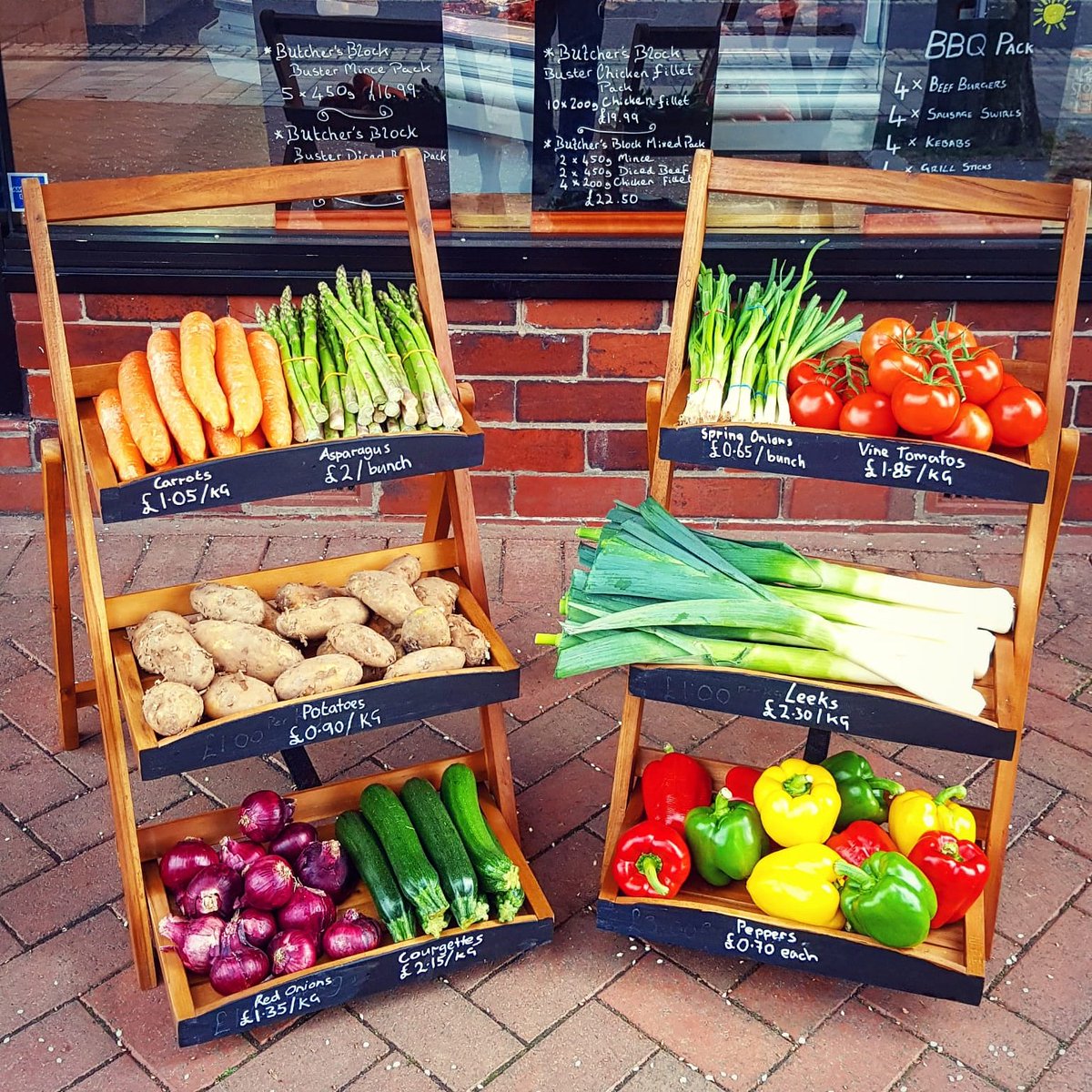 The Butcher's Block veg selection has been proving very popular this week... We have extended our range ahead of the weekend, dont miss out #butchersblock #poynton #freshveg #shoplocal