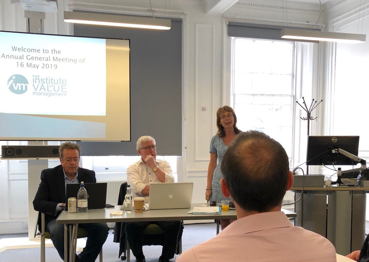 Excellent debate at the Institute of Value Management (IVM). Julie Warriner (<a href="/networkrail/">Network Rail</a>) re-elected as chair of the executive team.