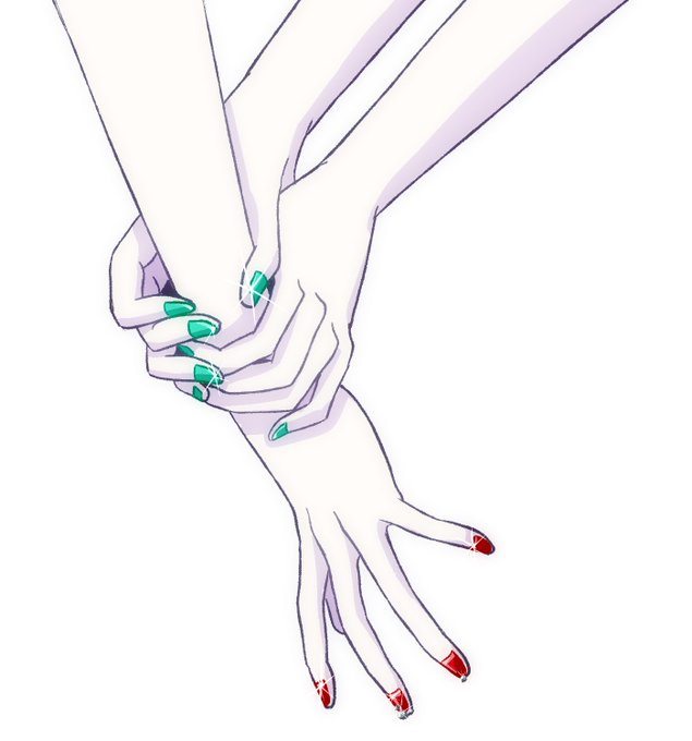 「green nails」 illustration images(Oldest｜RT&Fav:50)