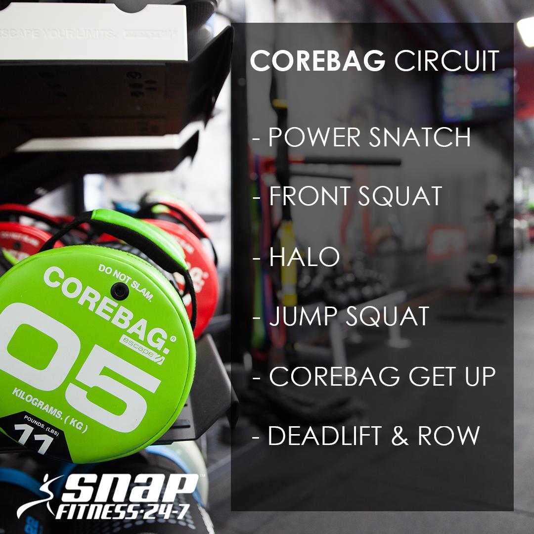 snapradstock's tweet photo. Get your core working and your whole body engaged with this quick Corebag circuit! 12 reps per exercise, rest between moves &amp; repeat 3 times.
Need any help with these exercises? Ask one of the Snap Fitness team today 🏋️ 🏋️‍♀️ https://t.co/XgVPZdEvym