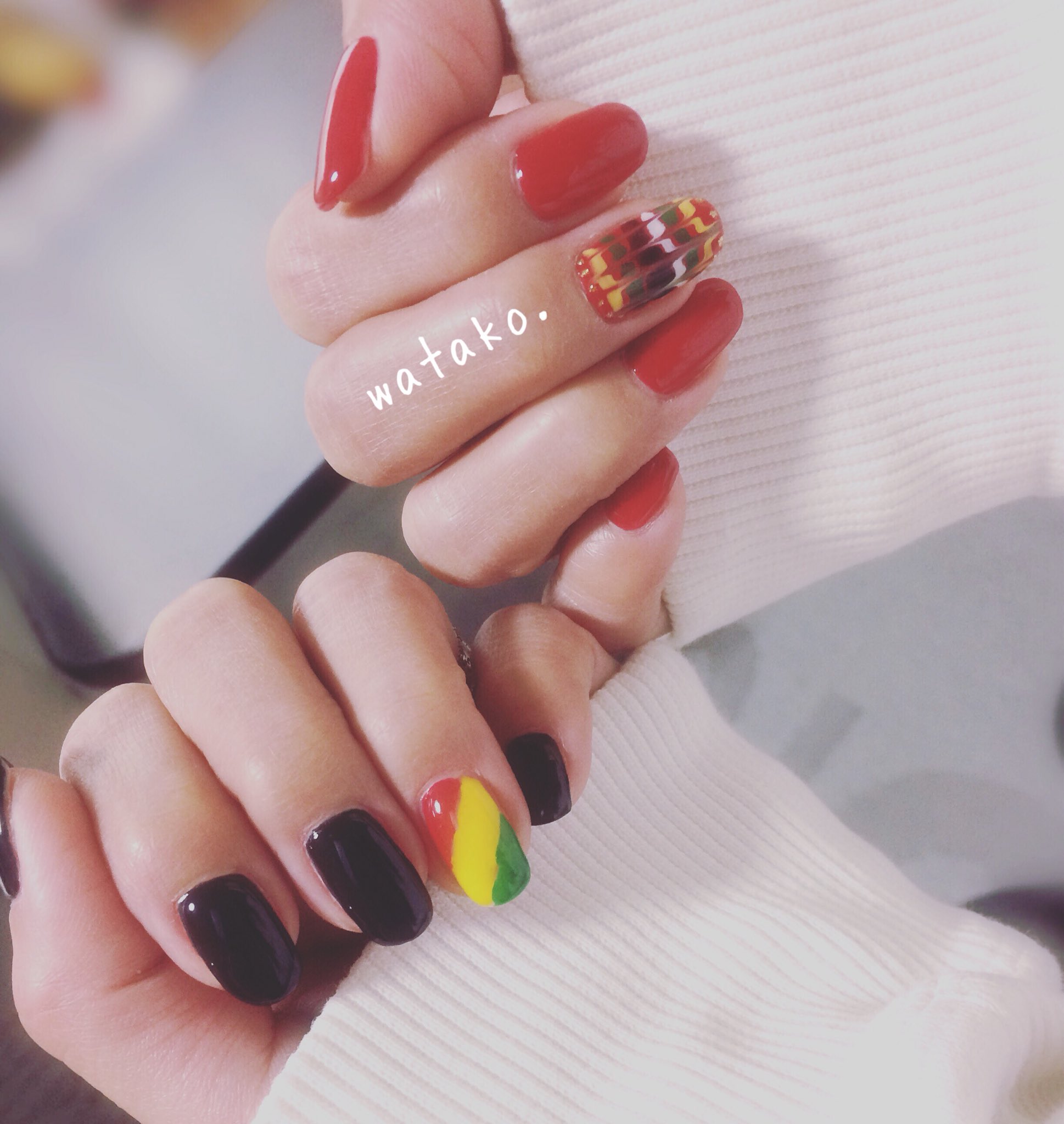 Lana May ラナ メイ レゲエ女子 ラスター ピーコックネイル ありがとうございました ᴗ ˬᴗ 苫小牧 ネイルサロン ラナメイ Jelnails Handnails ネイル レゲエ好き ラスター ピーコック 派手ネイル カッコイイネイル 夏ネイル