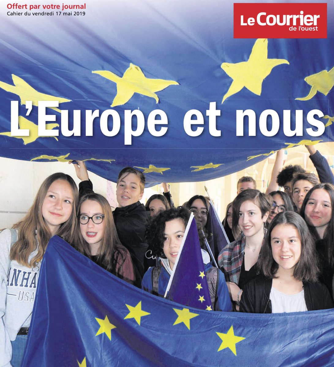 L’Europe et nous, un supplément de 8 pages livré avec le ⁦<a href="/courrierouest/">Le Courrier de l'Ouest</a>⁩ de ce 17 mai pour comprendre le rôle de l’UE dans notre vie quotidienne : Erasmus, PAC, Économie, lutte pour le climat, etc. #ElectionsEuropeennes2019 ⁦⁦<a href="/JosselinClair/">Josselin Clair</a>⁩