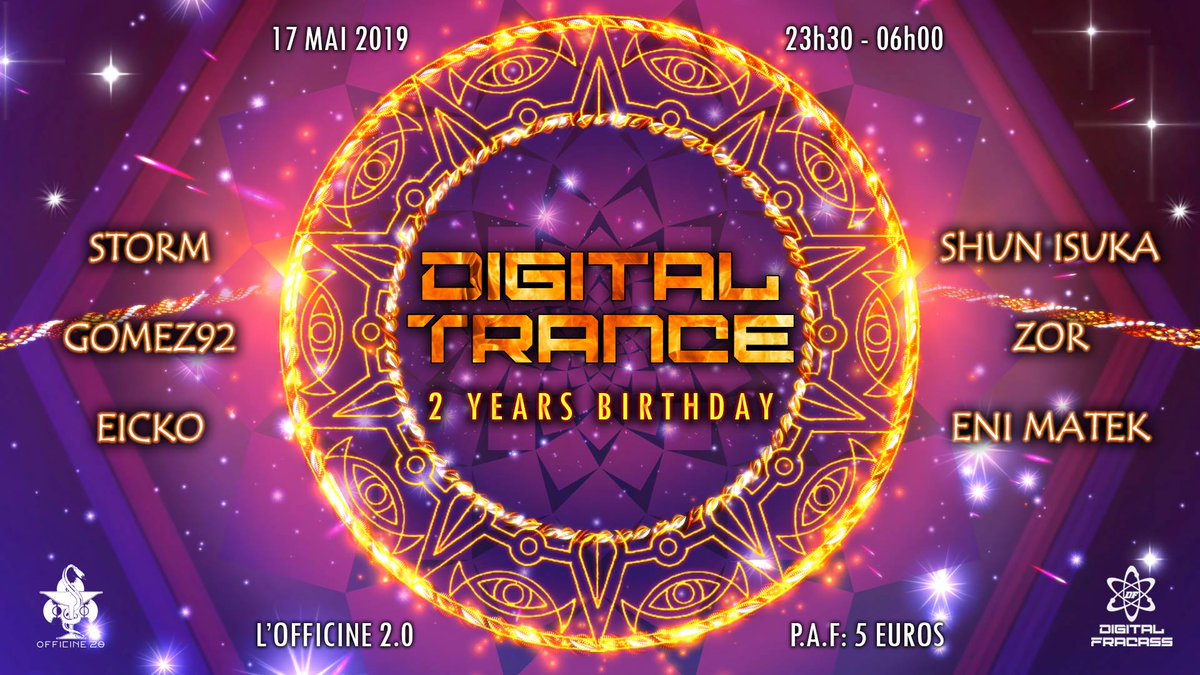 digitalfracass's tweet photo. π #DigitalTrance 9, it's tonight ποΈ Few infos:
πΌ 10 #DJs in 2 rooms (#psytrance #techno #hardcore)
π Goodies (bags, tee-shirts ...)
π¦ Opening: 11:30PM
π΅ 5 Euros
π +18 y/o (an ID may be asked)
π Theme: #birthday
π Good mood & smile mandatory π
β‘οΈ https://t.co/4ewOdo4jiK https://t.co/8ChLxVdxbE