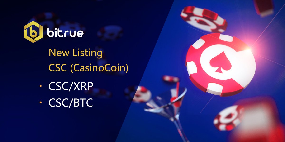BitrueOfficial's tweet image. [Listing Announcement] $CSC (@CasinoCoin) is live for trading @BitrueOfficial now! Happy trading🎉🤗 

💫 $CSC/ $XRP bitrue.com/trade/csc_xrp
💫 $CSC/ $BTC bitrue.com/trade/csc_btc

@RipplePandaXRP @daniel_wwf @CasinoCoinCSC @CasinoCoin_CSC @Gwyn0409 @Ben_CTGFutures @XRP_Harvester