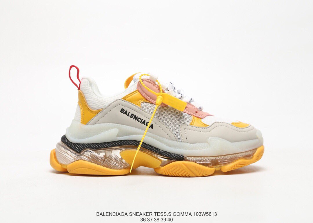 Balenciaga Synthetic Triple S Clear Sole Sneakers in Red for