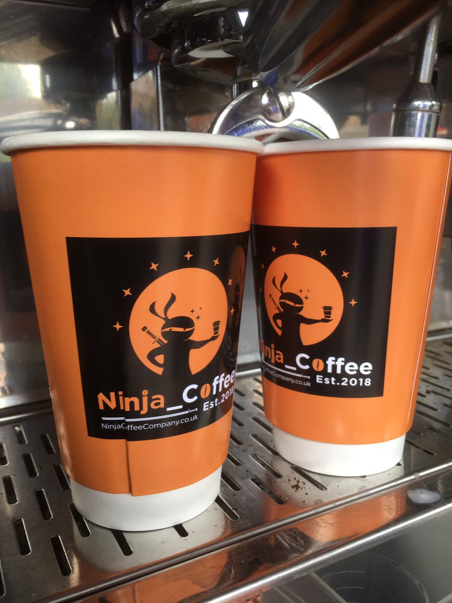 Matching @NinjaCoffeeCom1 brand colours today 🤣 Thanks Matthew for another fab coffee ☕️ #coffee #mobilecoffeevan #rossendale