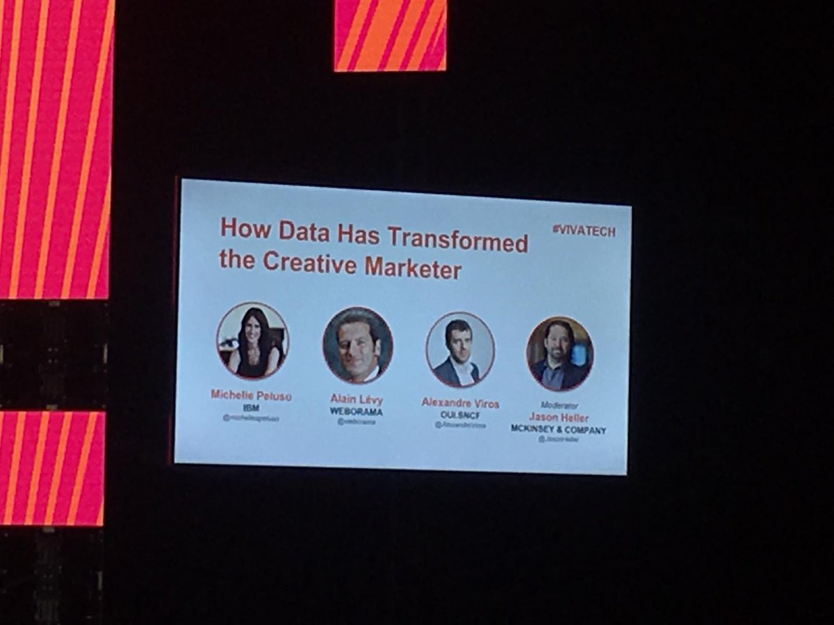 [#VivaTech]
<a href="/AlexandreViros/">Alexandre Viros</a> #CMOForum : "we can't be too performance oriented to create the ultimate customer experience. Our CMO <a href="/Beatrice1875/">Beatrice Tourvieille</a> has fully integrated creativity in her team"
<a href="/michelleapeluso/">Michelle Peluso</a> <a href="/IBM/">IBM</a> <a href="/alainwebo/">alain levy</a> <a href="/weborama/">Weborama</a> <a href="/JasonHeller/">Jason Heller</a> <a href="/McKinsey/">McKinsey & Company</a>
#VivaSNCF #evoyageursSNCF