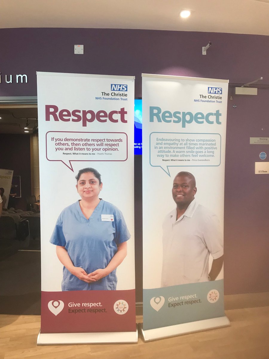 Just attended the Respect launch here ⁦⁦@TheChristieNHS⁩  a great launch setting out the hospital’s ambitions #Giverespect #Expectrespect