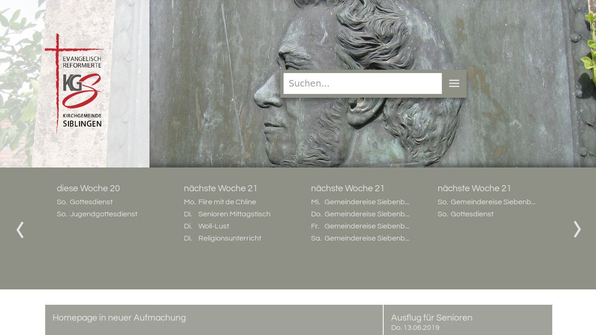 Die Reformierte Kirche Siblingen ist mit unserem neuen Quarz-Design online gegangen. ref-siblingen.ch