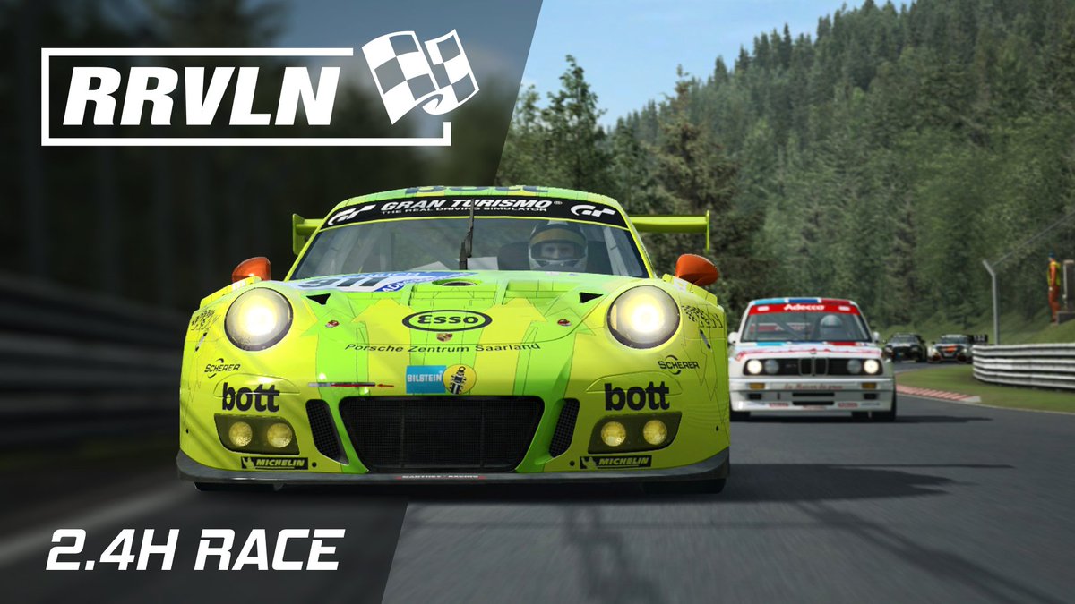 We are looking forward to the first #RRVLN season highlight tomorrow. The 2.4H Race in Division 1!

GT3 / GT4 / TT RS VLN on the 24H Layout of the Nordschleife.

If you wanna join the race, check for available guest spots on our discord discord.gg/wrmXP6x