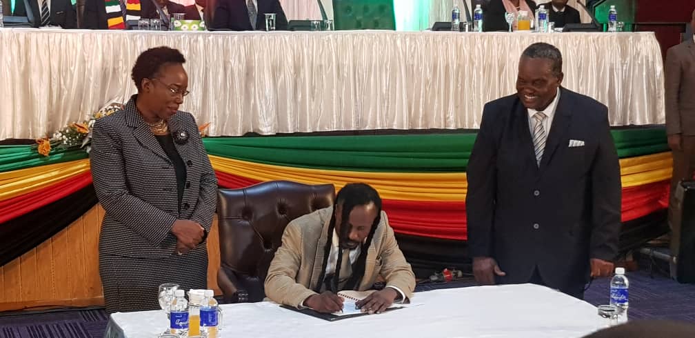 InfoMinZW's tweet image. #Polad Political Actors today signed a Code of Conduct which will guide their conduct during the dialogue process.