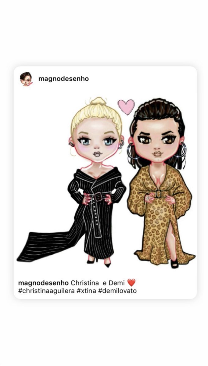 demirealupdate's tweet image. Demi and Christina both shared memories for the #1YearAnniversaryOfFallInLine via Instagram story⛓