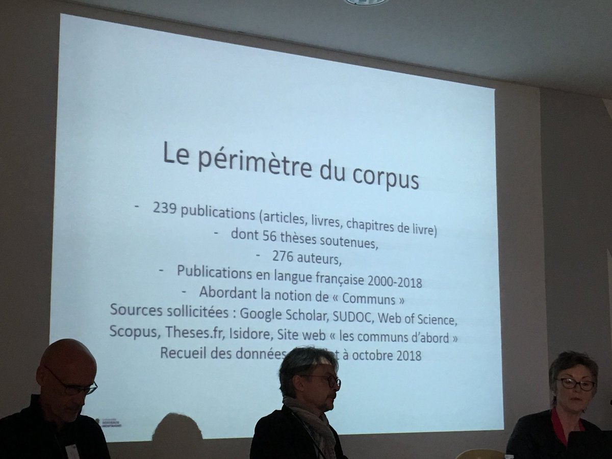 s_fredriksson's tweet photo. Intervention de Annick Monseigne pour présenter une cartographie de la littérature des communs qui précède l’hypothèse des Communs éditoriaux et communicationnels #Fabcom https://t.co/5s4eileIWB