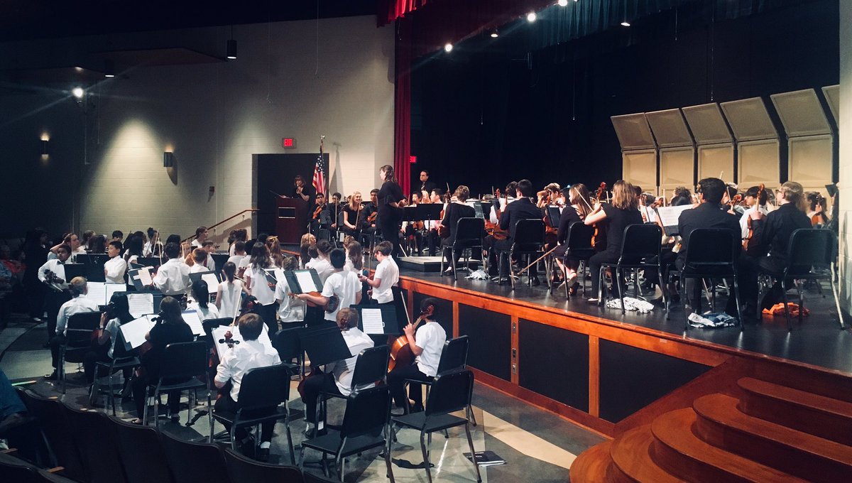 A few snapshots from our epic #WCASD #stringfest . That’s 140 of our best and brightest musicians, performing together in perfect harmony.