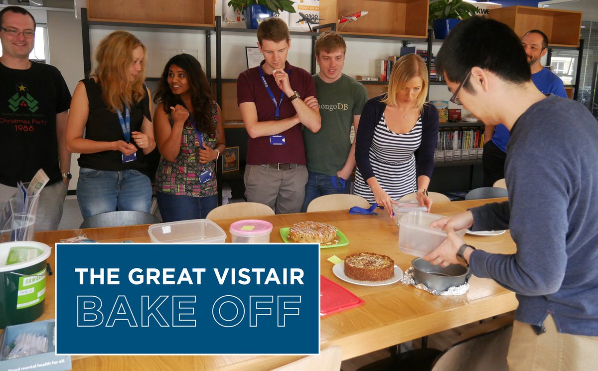 Vistair’s baking efforts to raise money for The Samaritans and the Mental Health Foundation as part of MHA week. The winning baker, with his triple chocolate tort &amp; walnuts received a subscription to The Spicery and a set of recipes kindly donated by The Spicery, Bristol.