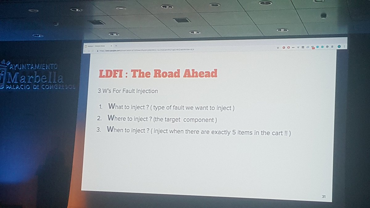 V_Formicola's tweet photo. LDFI (Lineage Driven Fault Injection): how to SIGNIFICANTLY optimise your fault/chaos testing.  @ashutoshraina #JOTB19 https://t.co/r0BTzRj6Mz