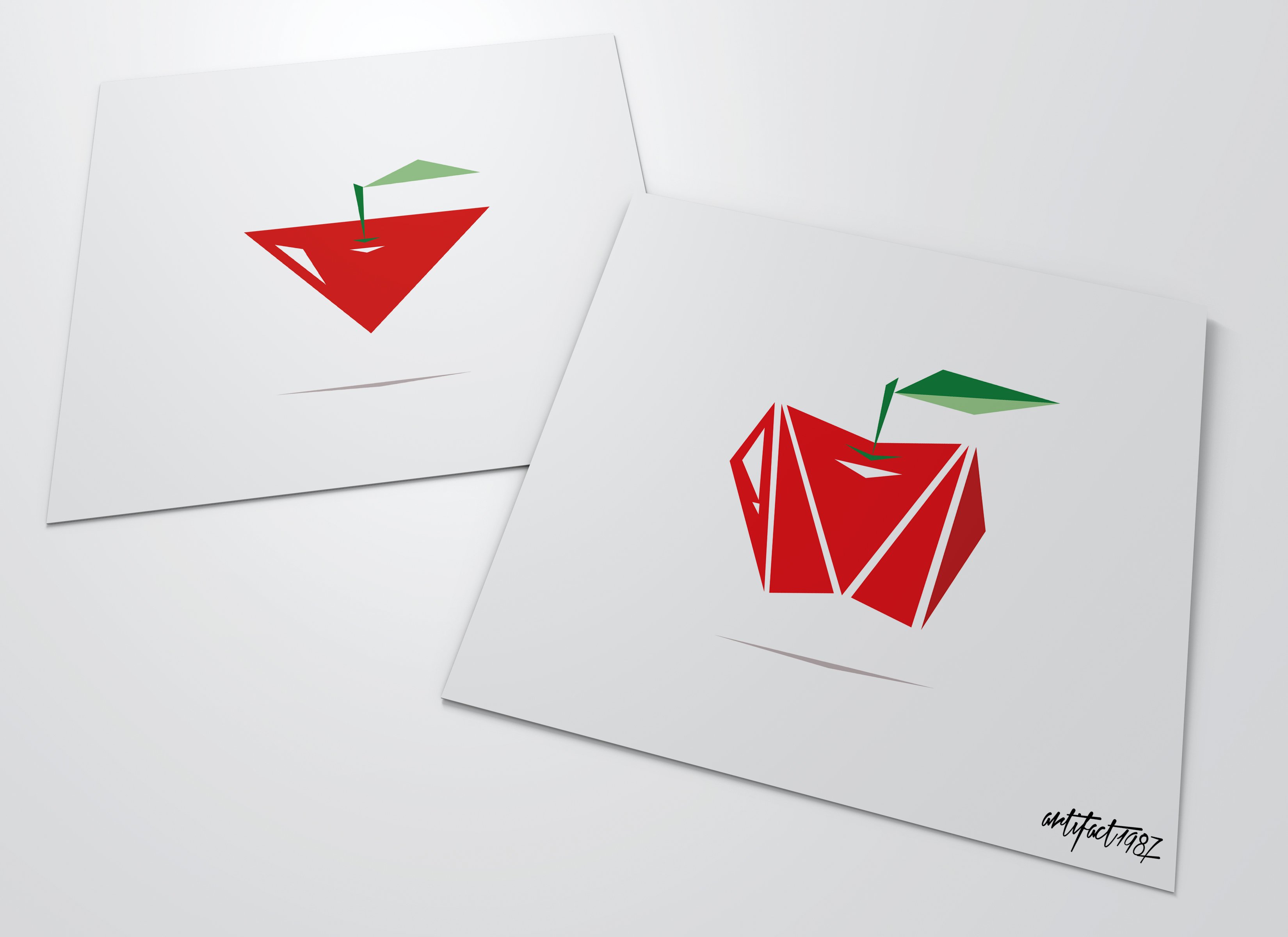 Artifact アーティファクト あなたはどちらが好きですか Artifact1987 Apple Lowpoly Lowpolyart Polygon Graphicdesign Illustration Illustrator アップル りんご イラスト ポリゴン アート ポリゴンアート グラフィック
