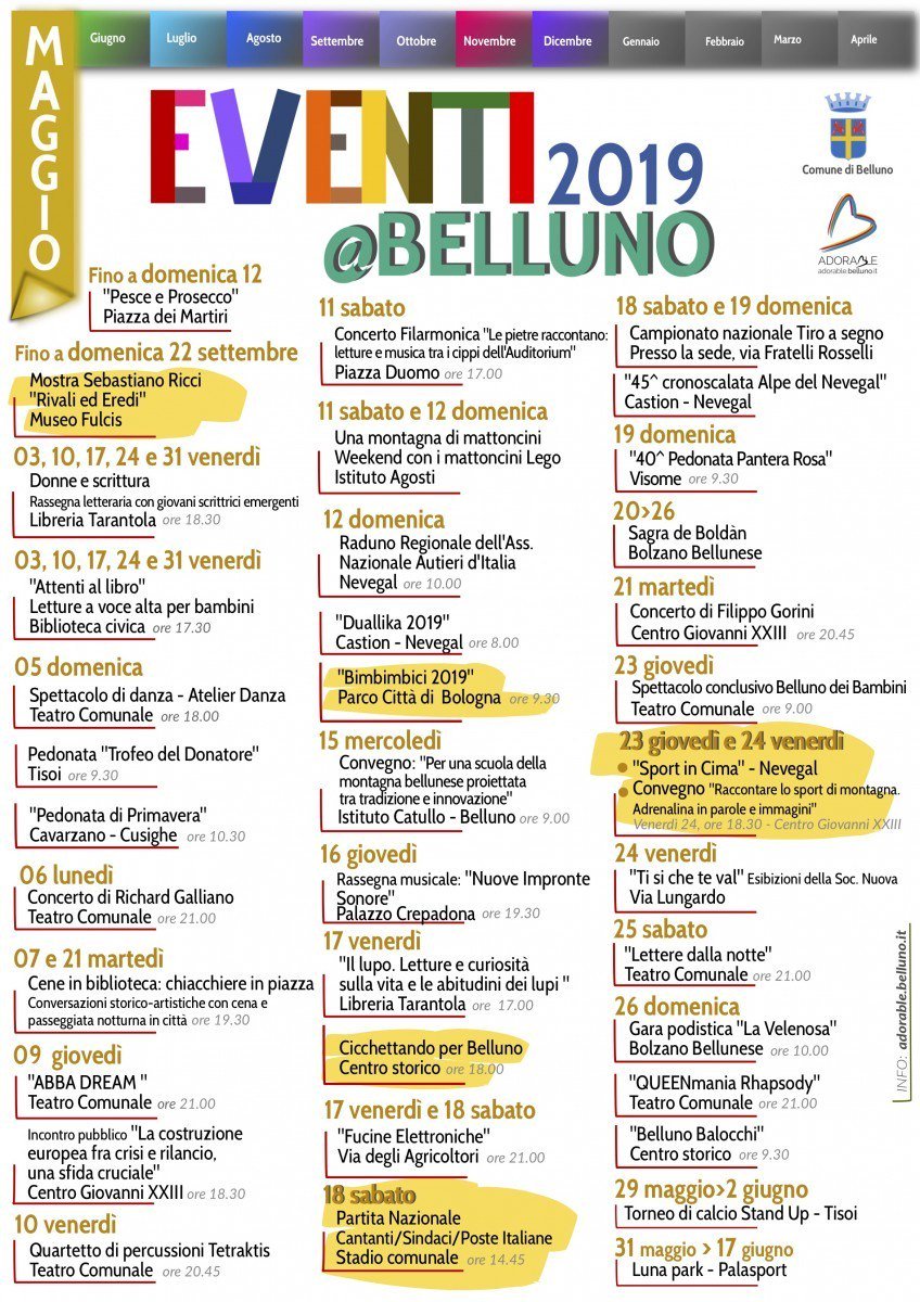 La locandina degli eventi di Maggio!! adorable.belluno.it/la-locandina-d…