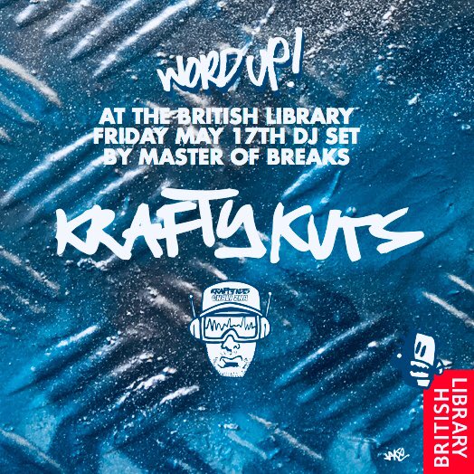 JAKeDetonator's tweet photo. TONIGHT! At @britishlibrary a night of #graffiti and #type with @Krafty_Kuts #mrthing on the turntables #marthacooper #ladypink @elseed @ThePinkyvision @dreph @discodickins @inkiegraffiti #sanesmith @alicemazzilli , me and more! Starts 7:00 https://t.co/tL4KtQ4NYn
