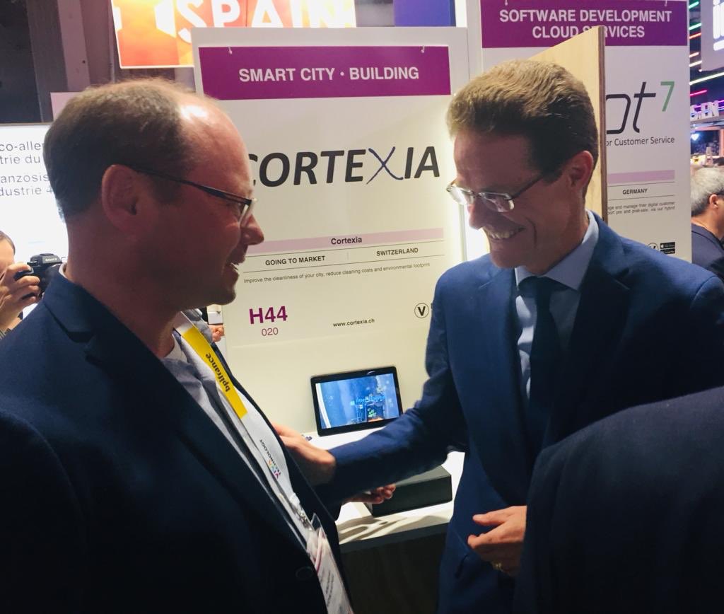 Cortexia2's tweet image. Nikolaus Meyer-Landru shared his vision on the role of start-ups in Europe and is eager seeing attractive European cities thanks to  @Cortexia2 #AI solution for cleaner cities #vivatech @ahk_frankreich, @DFHUFA Deutsch-Französischer Hub-Industrie 4.0