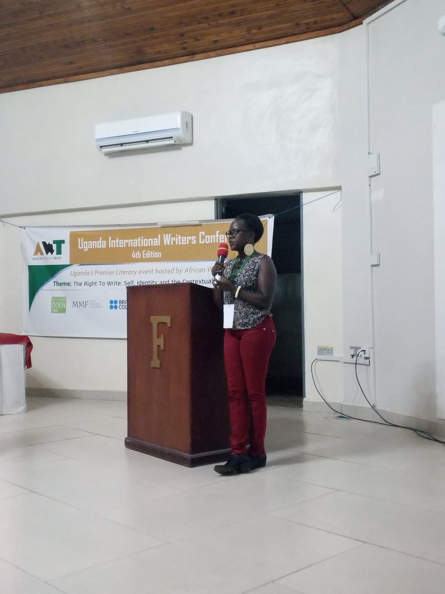TrustAwt's tweet photo. @ahpetite reciting her poetry at the literary evening.
#Awtat10 #UIWC19 https://t.co/eQcmeedQFC