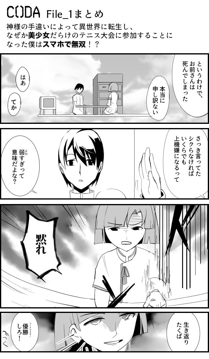 Coda Coda第1話まとめ ある日突然異世界に転生してしまった主人公 コーダは疲れからか 神様の手違いで異世界に転生してしまう 主人公をかばいテニスデスマッチのペアになることになった美少女リフからコーダに言い渡された示談の条件とは T Coda Coda第1話まとめ ある日突然異世界に転生してしまった主人公 コーダは疲れからか 神様の手違いで異世界に転生してしまう 主人公をかばいテニスデスマッチのペアになることになった美少女リフからコーダに言い渡された示談の条件とは T