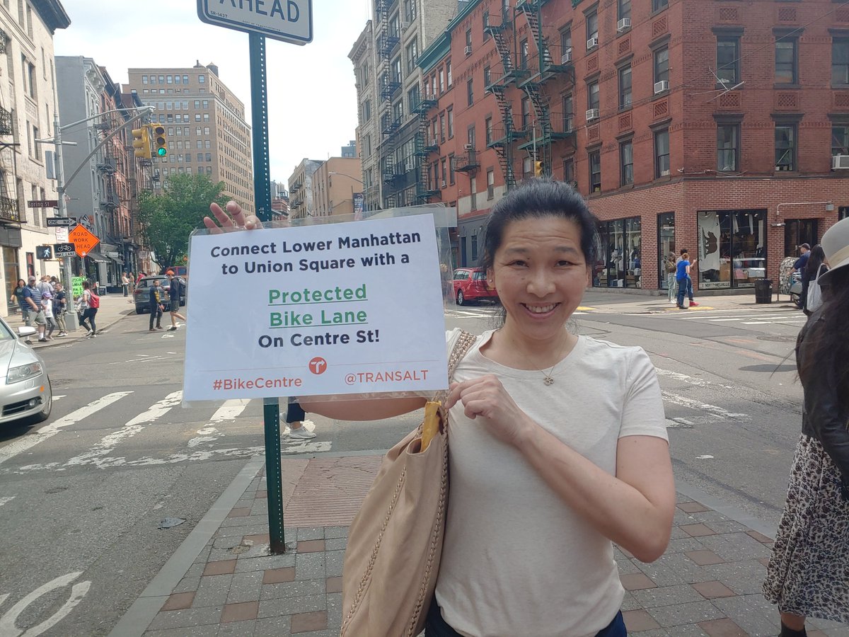 TA_Ambassadors's tweet photo. Josie wants to see a protected bike lane on Centre Street! #fixCentre #bikemonth #BikeNYC https://t.co/DPM9l5afjw