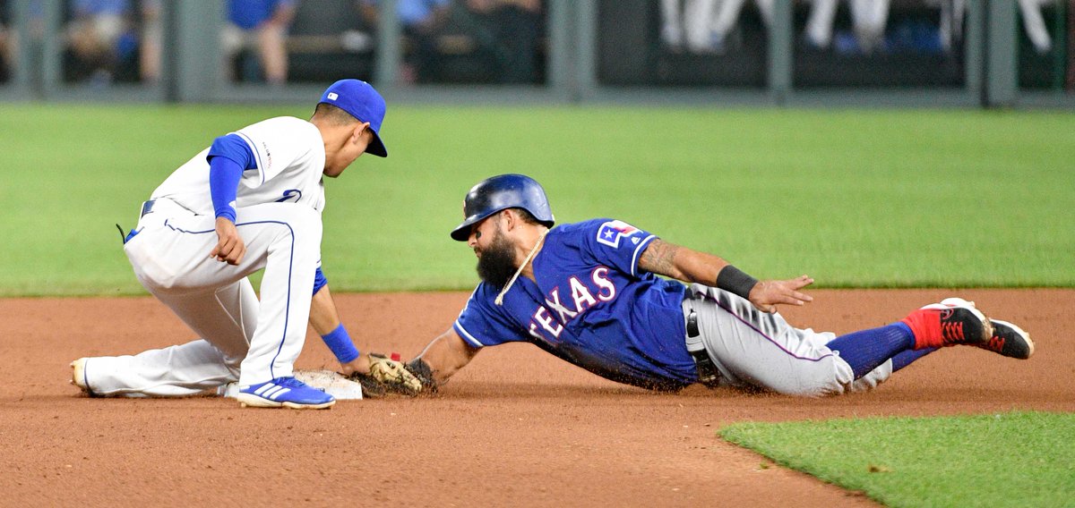 baseball_ref's tweet photo. Rougned Odor had a 2-HR day yesterday, bringing him to 5 on the season.

Outside the 5 HRs, he only has 13 other hits, 10 BBs, and 1 HBO in 120 PAs, and of the 24 times he's reached base without homering, he's been caught stealing a league-leading 4 times https://t.co/bbq84mcb89 https://t.co/OzPgt0Haqw
