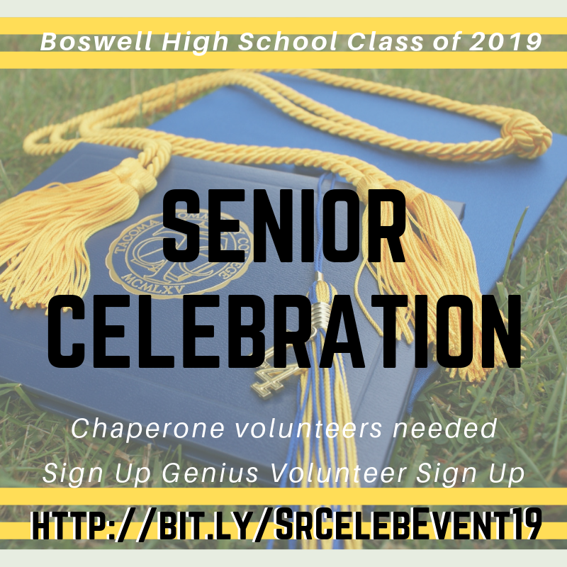BOSSrCeleb's tweet photo. #SrCeleb19 #BosSrCeleb19 #BoswellHS @boswellhs Senior Celebration still needs volunteers to serve as chaperones.  Check out our @SignUpGenius https://t.co/BLAjQnuaJw https://t.co/iZa6ubQws5