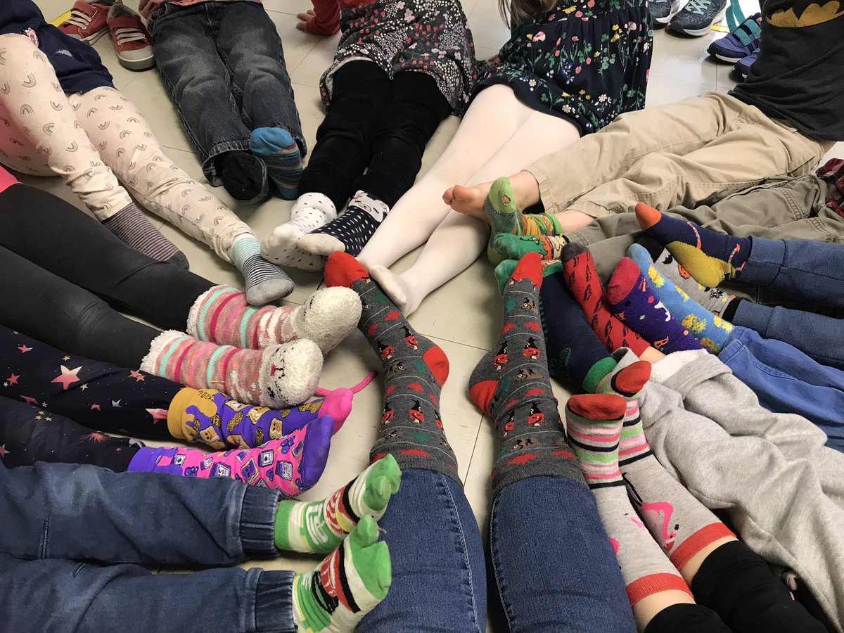 Crazy sock day to celebrate the letter C 🥳 <a href="/EcoleFaceSchool/">ÉcoleFaceSchool</a> <a href="/EnglishMTL/">English Montreal School Board</a>  #ABCCountdowntoSummer