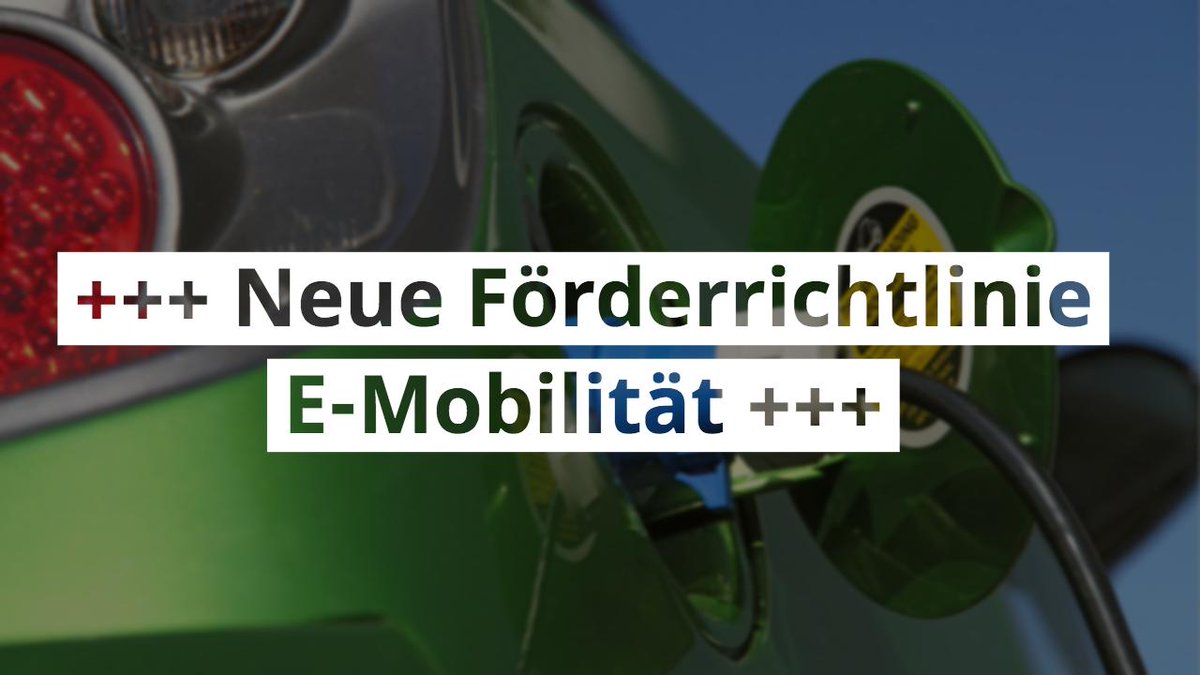Ab sofort können bis 15. August 2019 im Förderprogramm Elektromobilität Projektideen für praxisnahe Forschungs- und Demonstrationsvorhaben zur Förderung der #Elektromobilität 🔌mit #Batterie 🔋eingereicht werden. Alle Infos 👉bit.ly/2WL4PzB