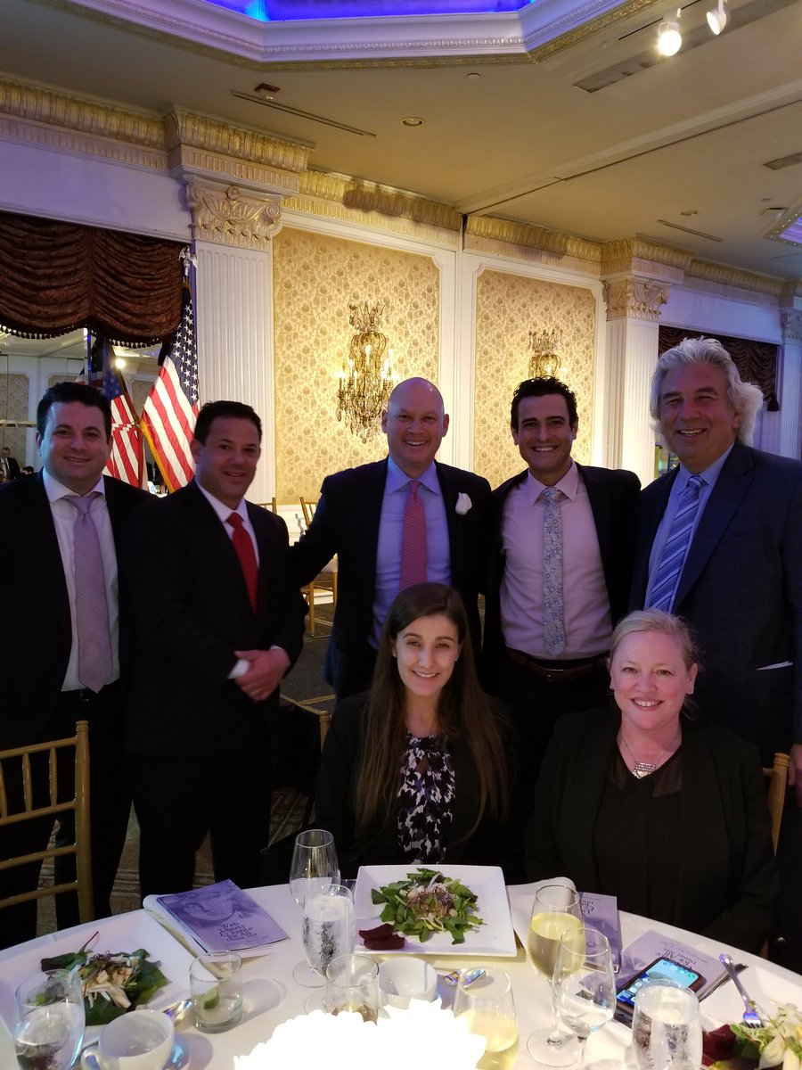 At last night's 'With Liberty and Justice for All' Dinner, celebrating Dan Baker's award here are CBAHers and #TouroLaw Alumni (l to r): Anthony Curcio, James Rose, Dan Baker, Darren Stakey, Howard Stein (Chair of Board of Governors), seated Desiree Gargano and Jennifer Bentley.