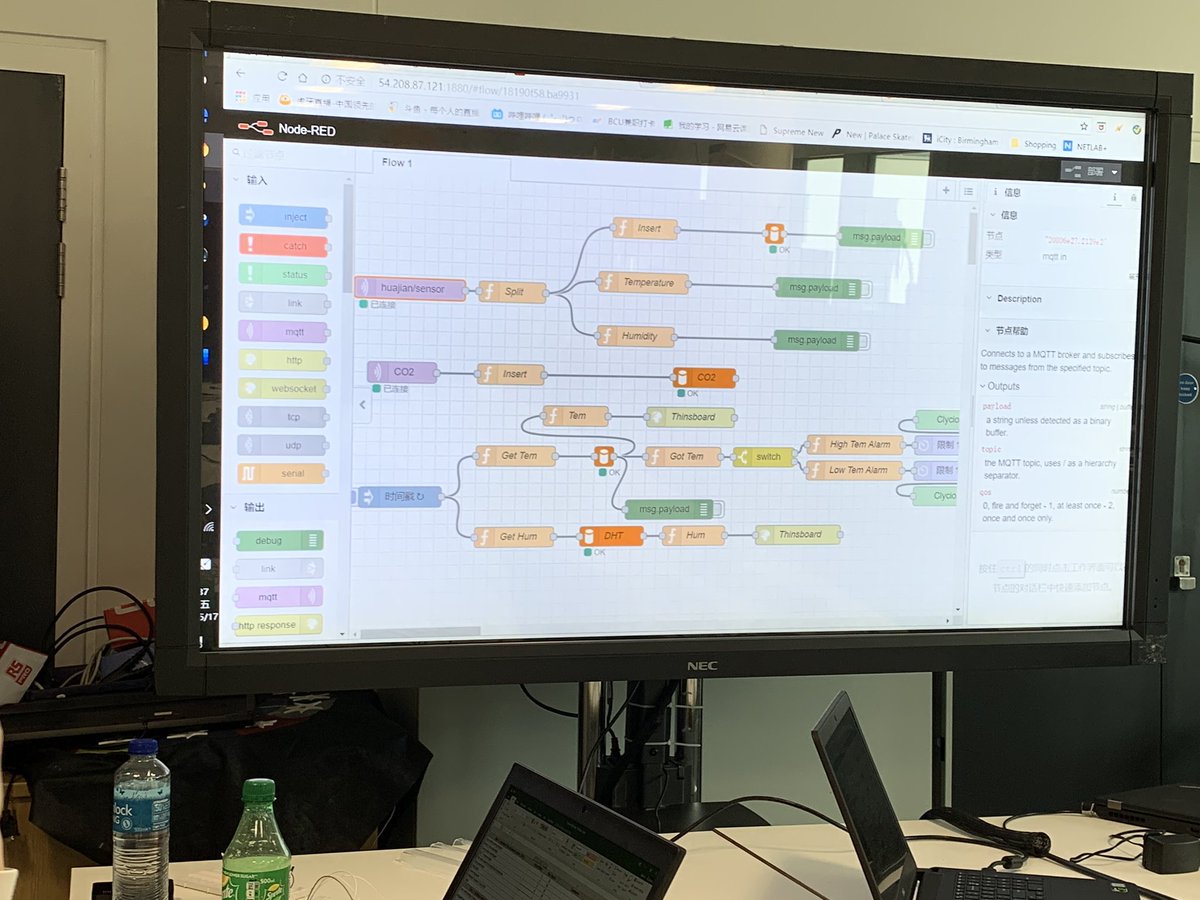 AAneiba's tweet photo. Great work presented by #SmartSytems students @mybcu @bcucebe around #industry4.0 #IoT #NodeRed projects. Great stuff #GoBCU https://t.co/fcmR8MmjeE