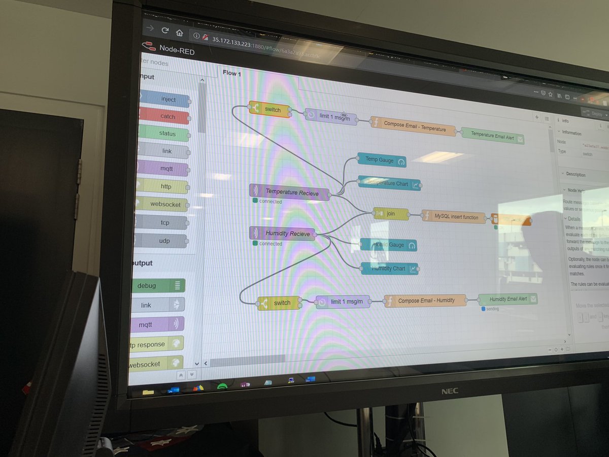 AAneiba's tweet photo. Great work presented by #SmartSytems students @mybcu @bcucebe around #industry4.0 #IoT #NodeRed projects. Great stuff #GoBCU https://t.co/fcmR8MmjeE