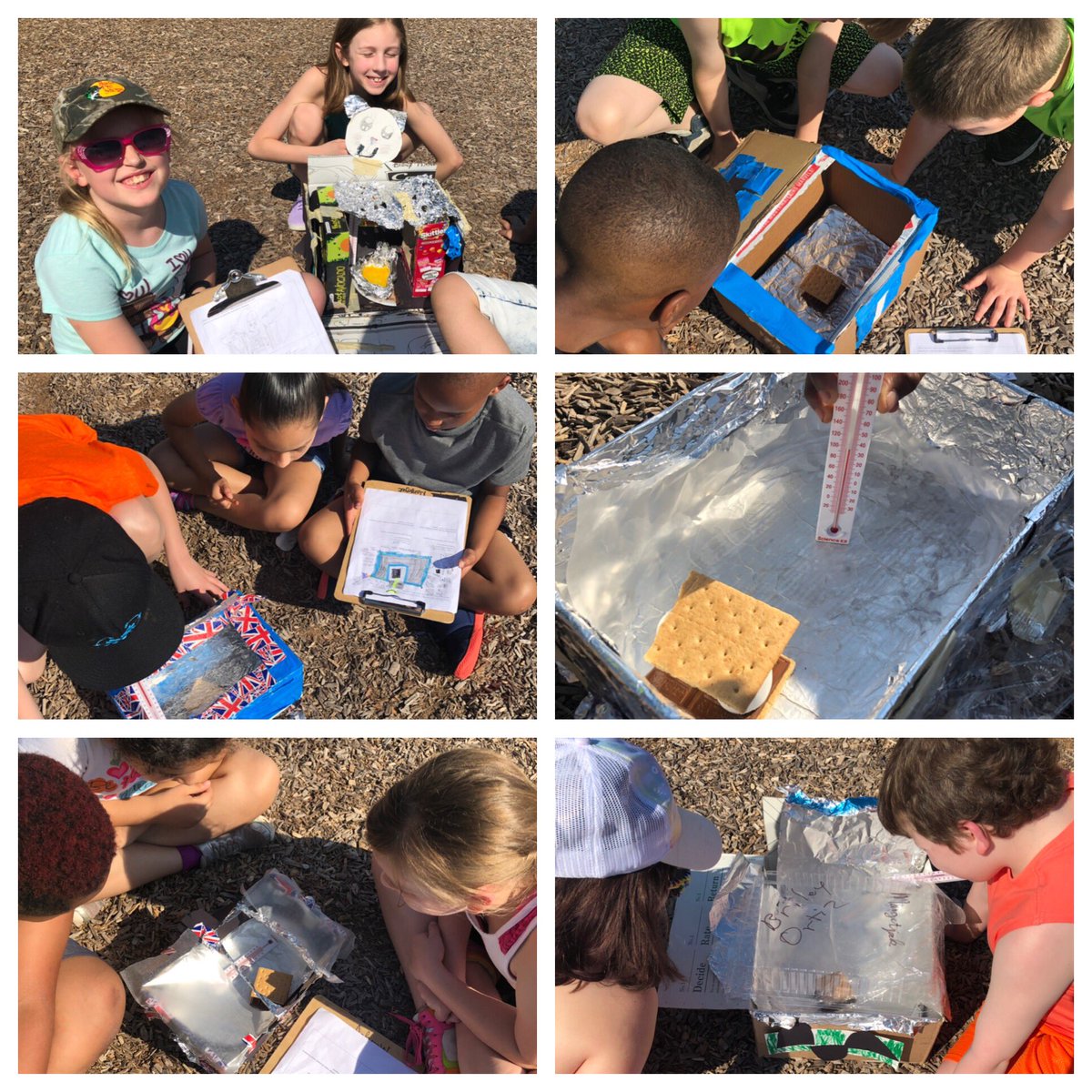 blackfoxelem's tweet photo. Mrs. Margetjak’s 3rd graders had a perfect ☀️day for a little solar cooking with exciting results and great conversations! 👍🏻 #STEAM https://t.co/dlNC7ZEjXg
