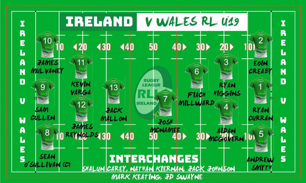 Here's your Irish u19 side to take on Wales tonight at 7pm tomorrow night in Wales! 

#TheFuture ☘️