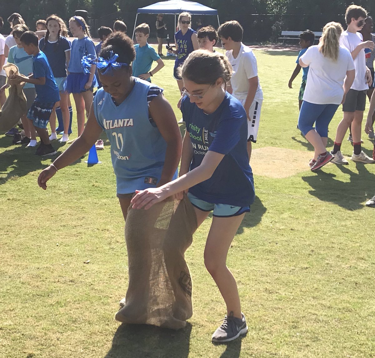 kstorysquared's tweet photo. Sack Races #6thTrinity #BooSt19 #TrinityFFD #TrinityLearns https://t.co/at6jXupy9Y